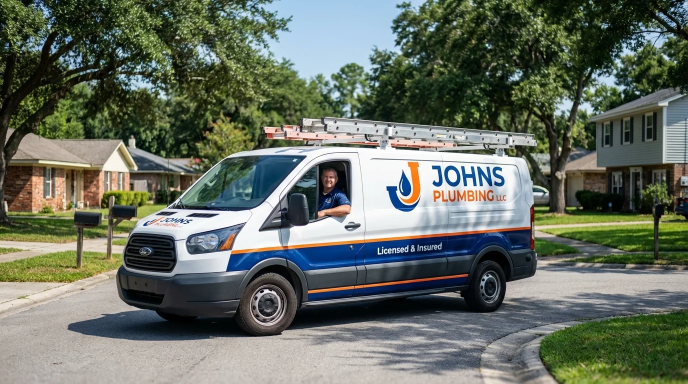 Johns Plumbing LLC service van in McIntosh, NM